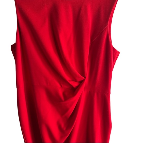 Calvin Klein Red Sleeveless Midi Dress – Estimated XL | Elegant & Versatile - Picture 3 of 4